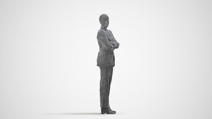 photogrammetry 3D woman business, realistic human model archviz FBX, wireframe side view