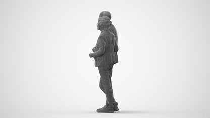 3D people model senior woman business couple, scanned human for 3ds Max rendering, square thumbnail