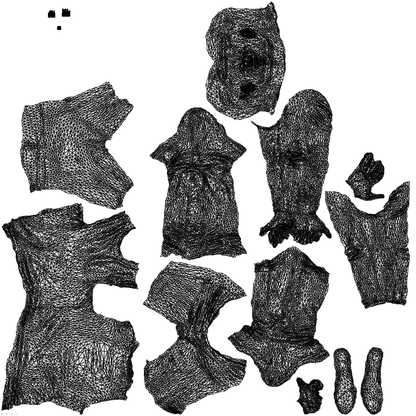 realistic 3D man casual cycling, scanned archviz people for Blender and 3ds Max, wireframe top-down view