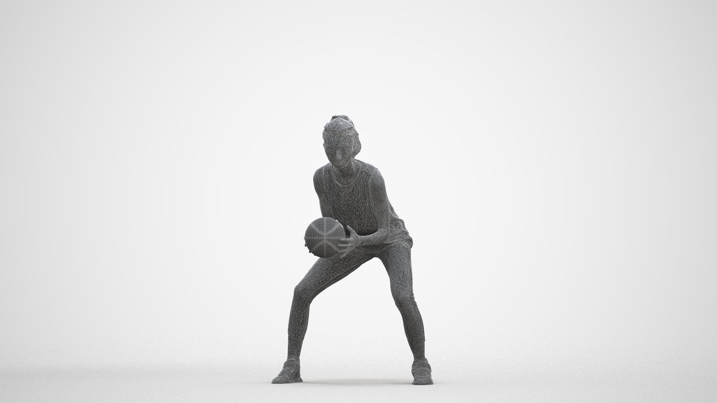 realistic 3D people woman sport, render-ready for V-Ray and Corona, FBX OBJ, three-quarter front view render