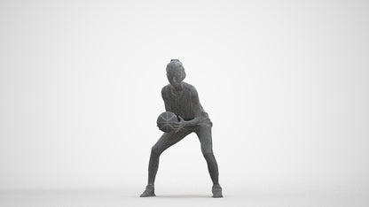 realistic 3D people woman sport, render-ready for V-Ray and Corona, FBX OBJ, three-quarter front view render