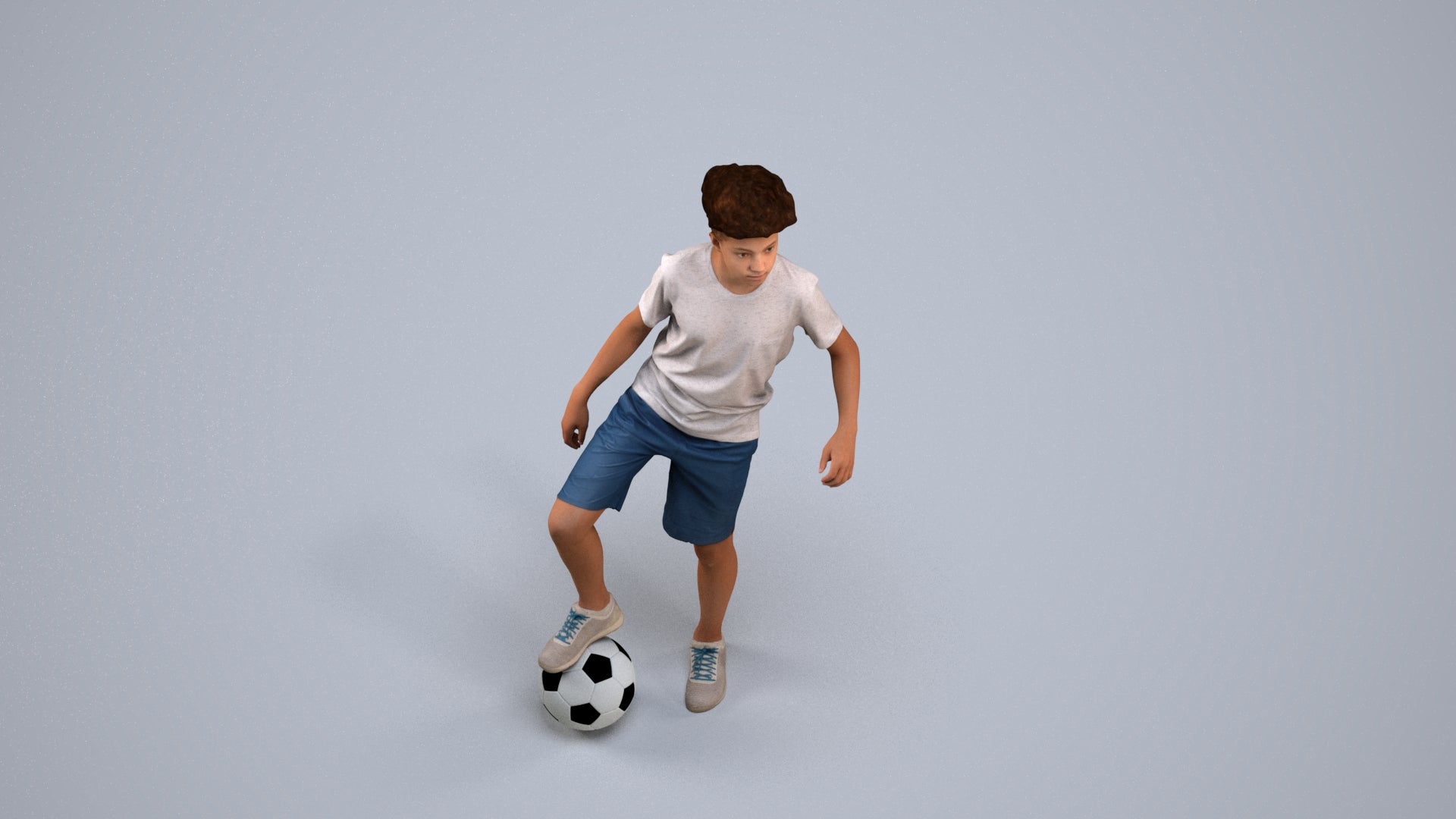photogrammetry 3D boy casual kids, realistic human model archviz FBX, back view render