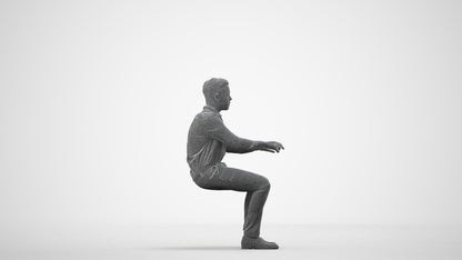 realistic 3D human boy kids, archviz people FBX OBJ for Blender, wireframe side view