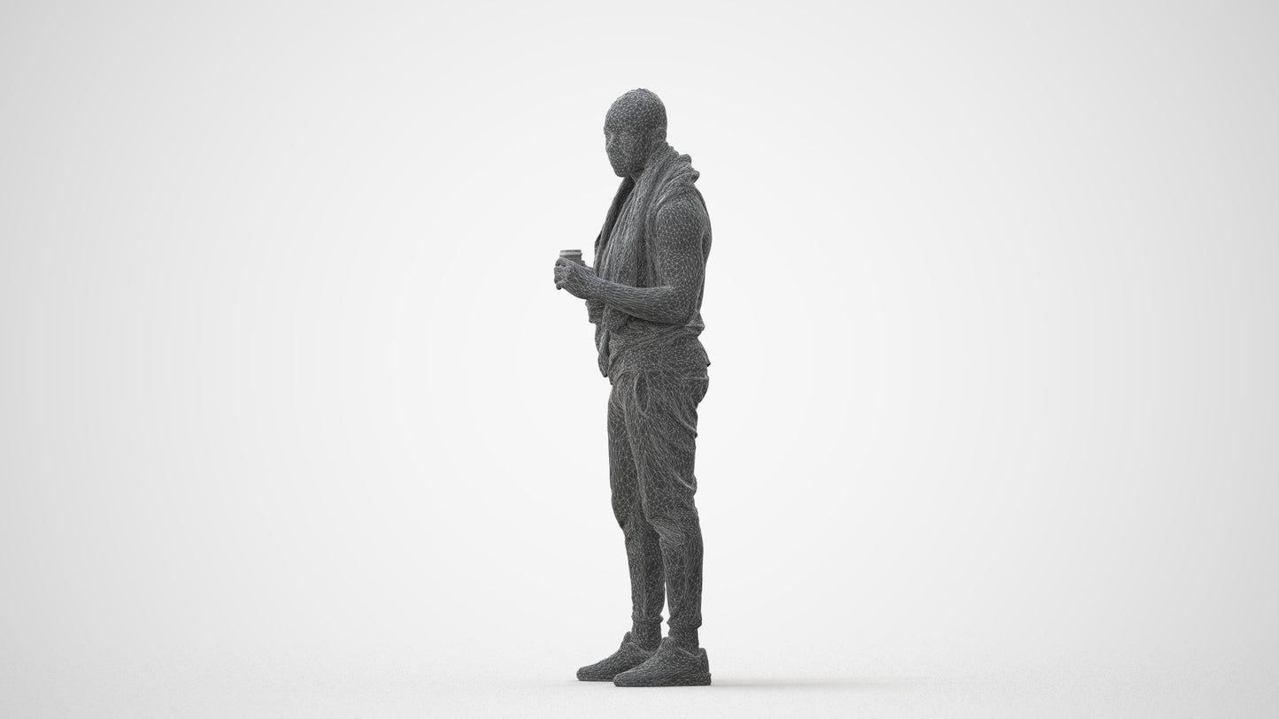 realistic 3D people man casual sport, render-ready for V-Ray and Corona, FBX OBJ, square thumbnail
