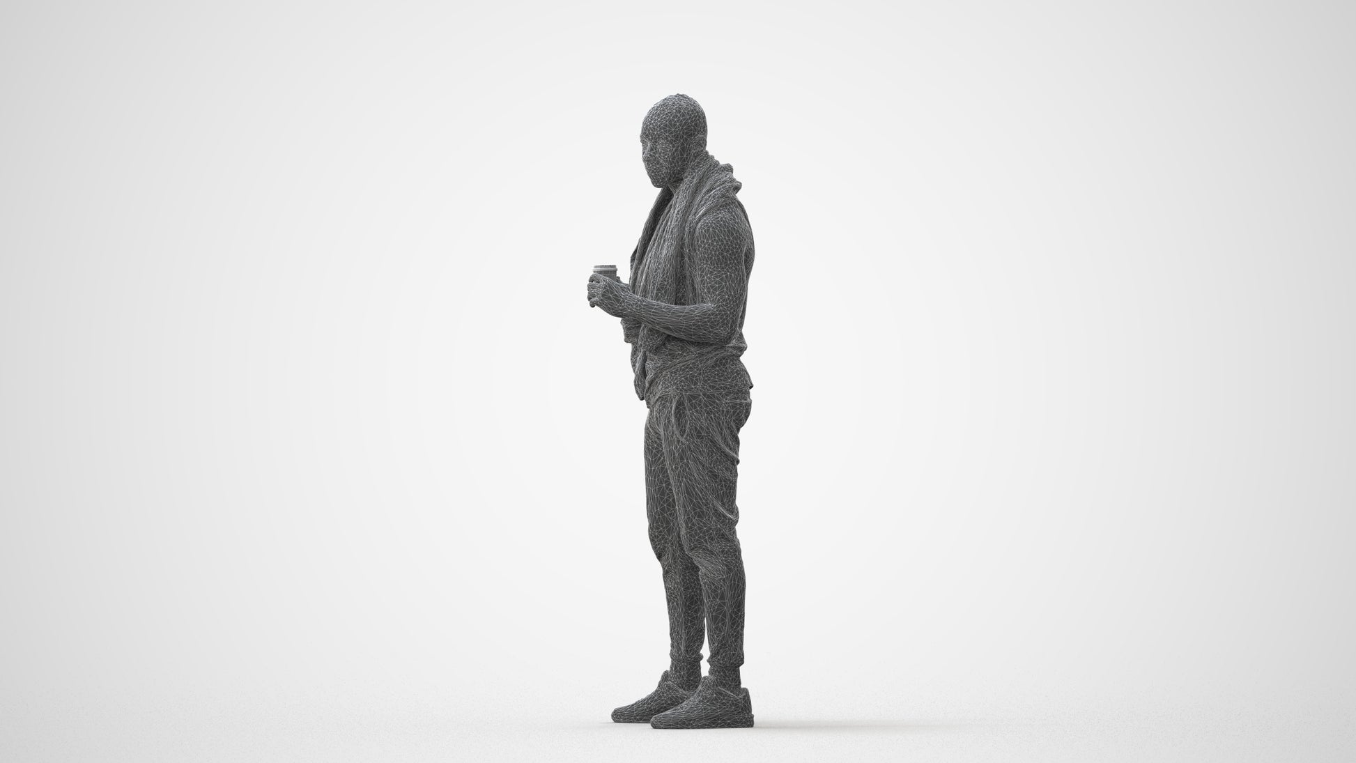 realistic 3D people man casual sport, render-ready for V-Ray and Corona, FBX OBJ, square thumbnail