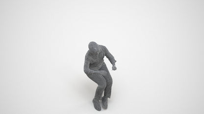 3D human model girl kids, photogrammetry scanned person for archviz, wireframe three-quarter view