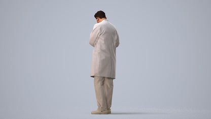realistic 3D people man medical, render-ready for V-Ray and Corona, FBX OBJ, three-quarter view render