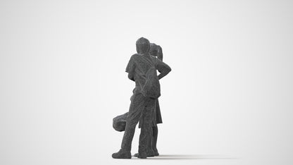 photogrammetry 3D girl kids, realistic human model archviz FBX, square thumbnail