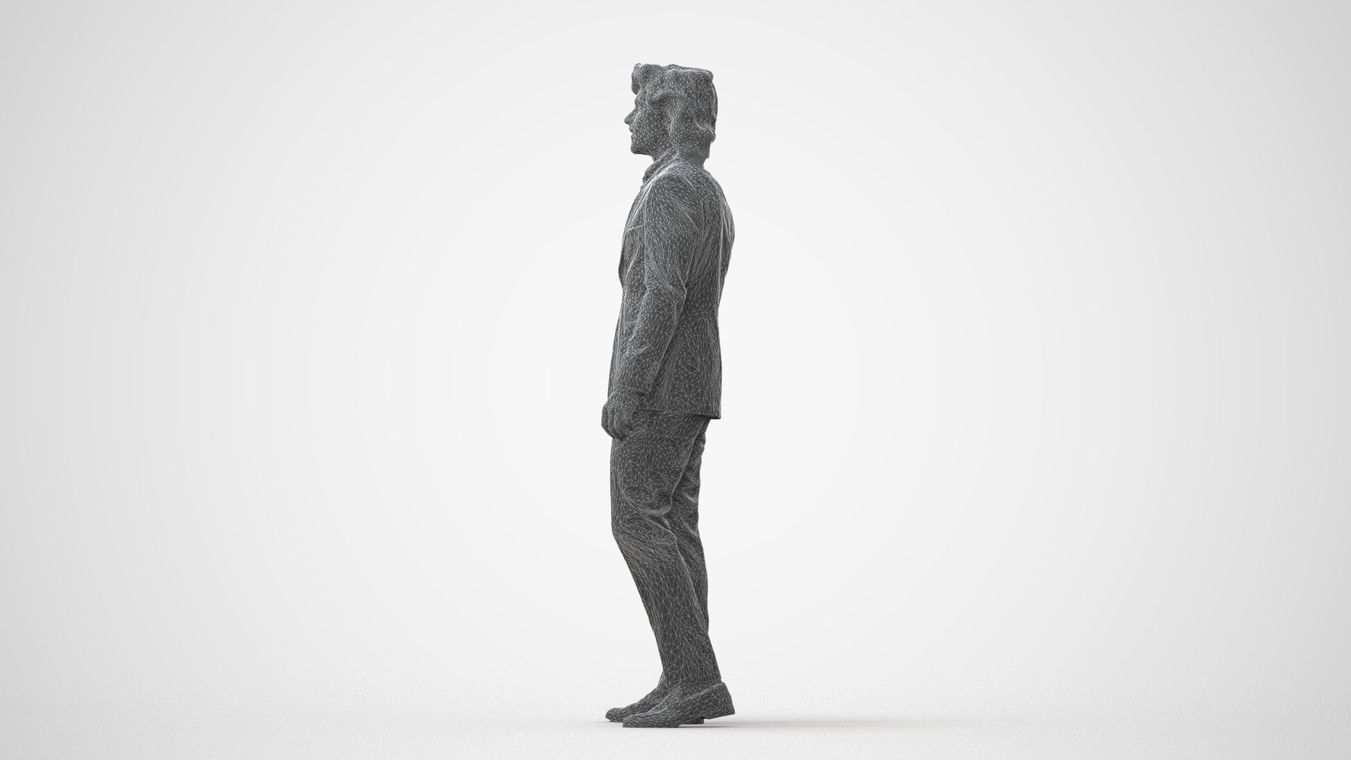 scanned 3D man business, photogrammetry people for Enscape and V-Ray, square thumbnail