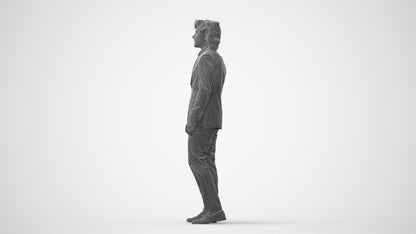 scanned 3D man business, photogrammetry people for Enscape and V-Ray, square thumbnail