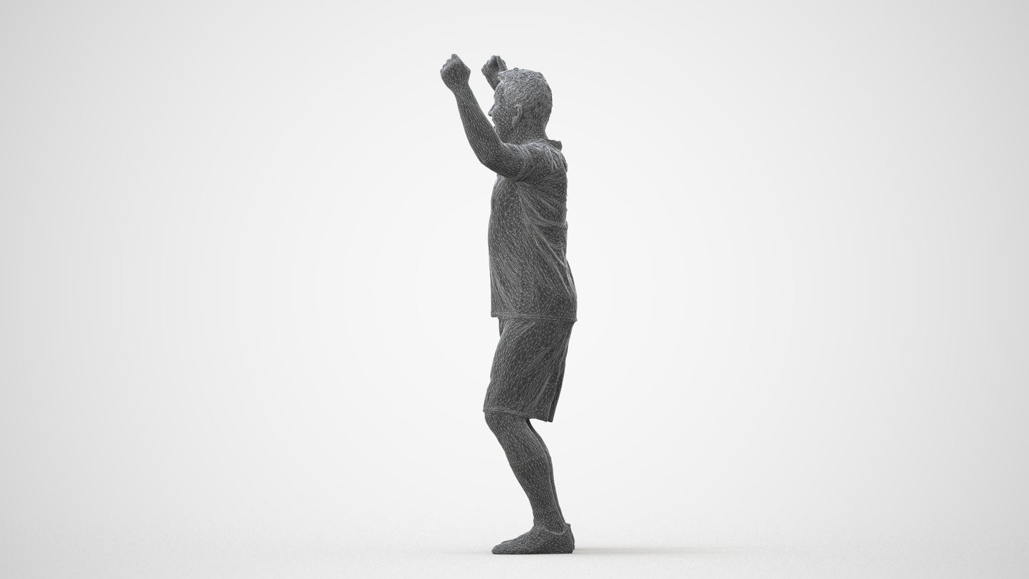 realistic 3D man sport, scanned archviz people for Blender and 3ds Max, square thumbnail