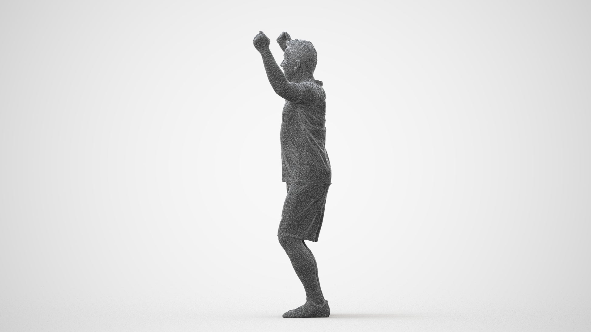 realistic 3D man sport, scanned archviz people for Blender and 3ds Max, square thumbnail