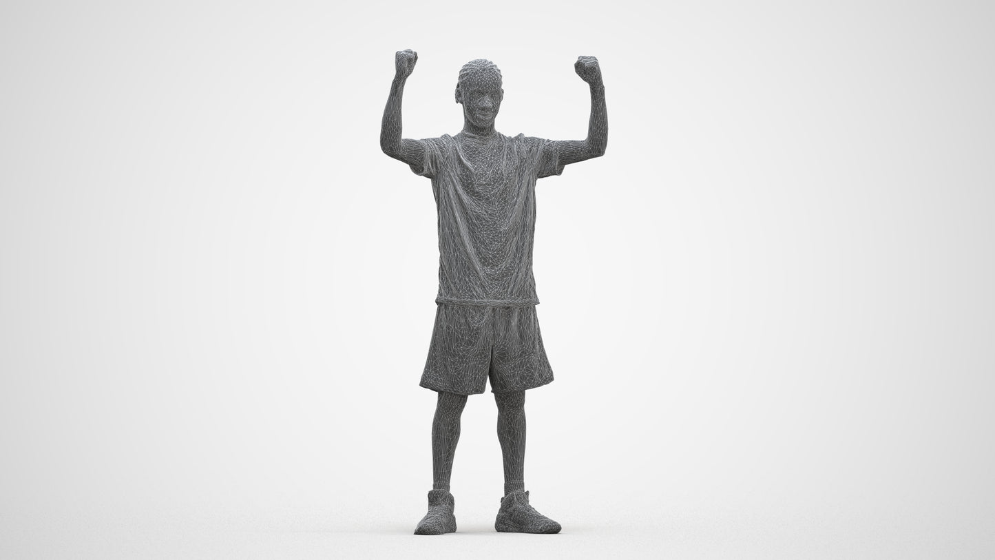 realistic 3D boy sport, scanned archviz people for Blender and 3ds Max, three-quarter front view render