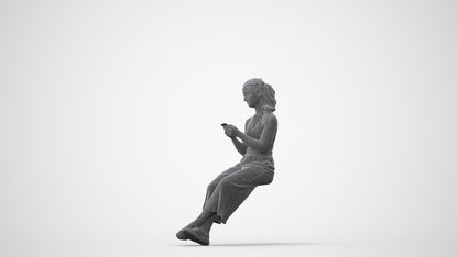 realistic 3D girl casual kids, scanned archviz people for Blender and 3ds Max, square thumbnail