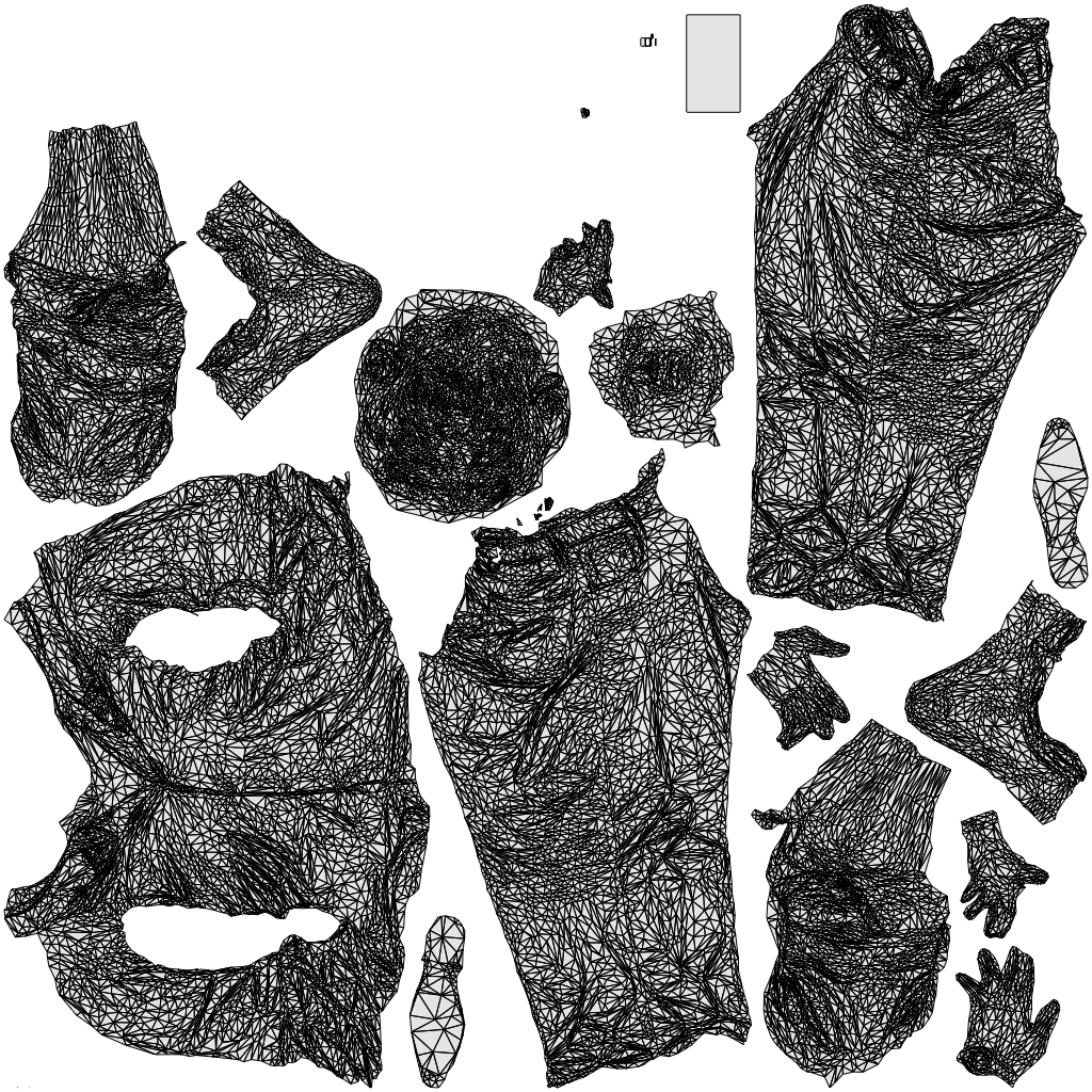3D scanned man standing casual, photorealistic archviz people for Enscape and SketchUp, wireframe top-down view