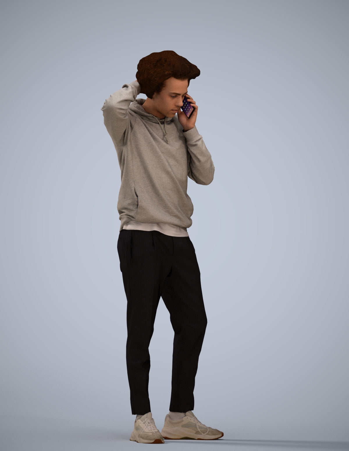 realistic 3D people man casual standing, render-ready for V-Ray and Corona, FBX OBJ