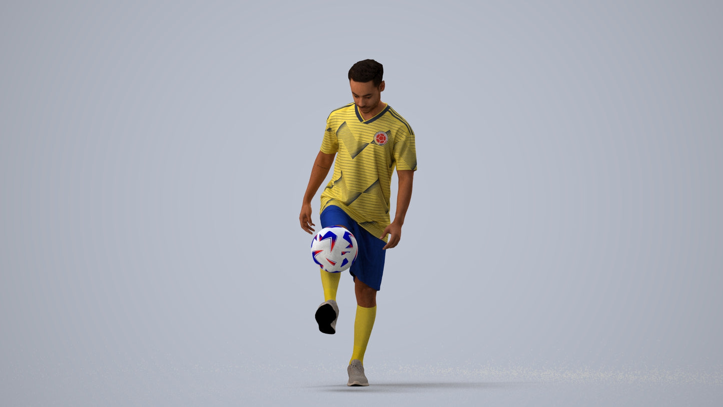 scanned 3D man sport, photogrammetry people for Enscape and V-Ray, three-quarter view render