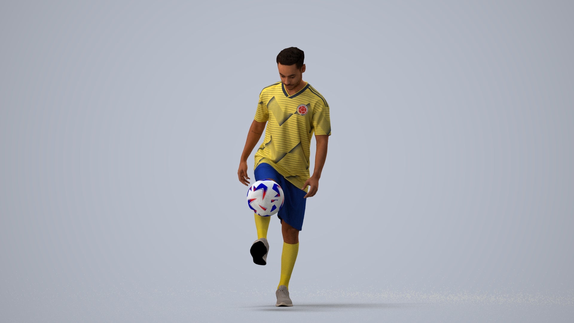 scanned 3D man sport, photogrammetry people for Enscape and V-Ray, three-quarter view render