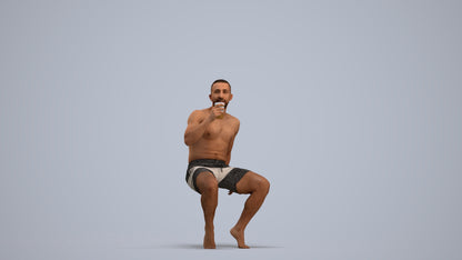 realistic 3D people man pool, render-ready for V-Ray and Corona, FBX OBJ, standing pose render