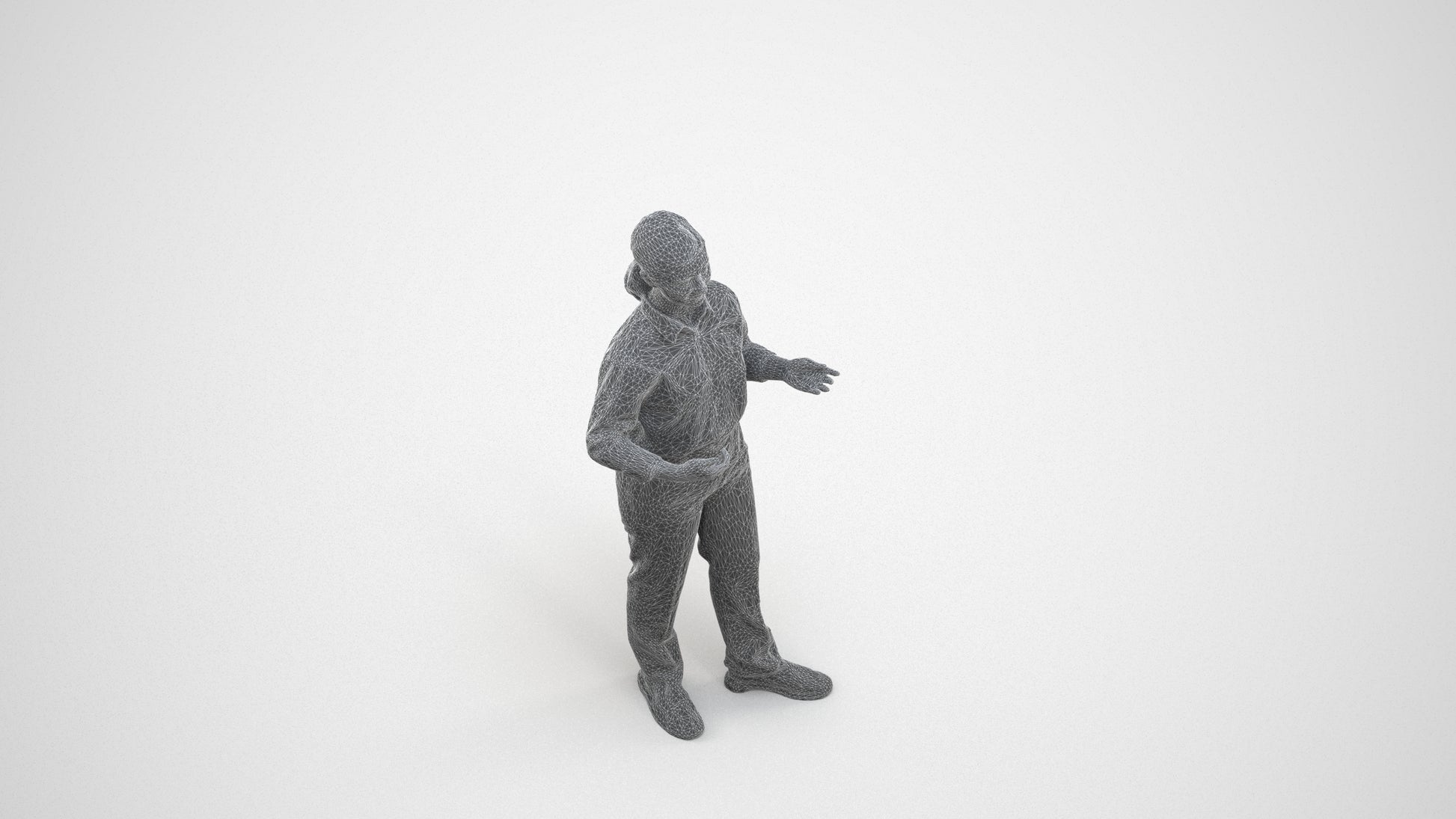 realistic 3D people girl kids, render-ready for V-Ray and Corona, FBX OBJ, wireframe three-quarter view
