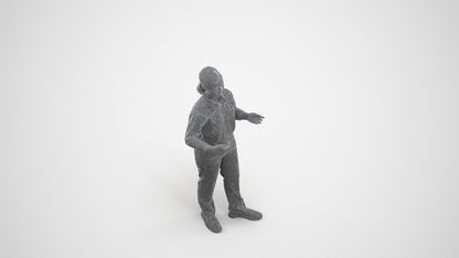 realistic 3D people girl kids, render-ready for V-Ray and Corona, FBX OBJ, wireframe three-quarter view