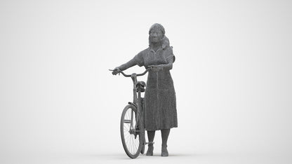 3D people model woman casual mix, scanned human for 3ds Max rendering, three-quarter front view render