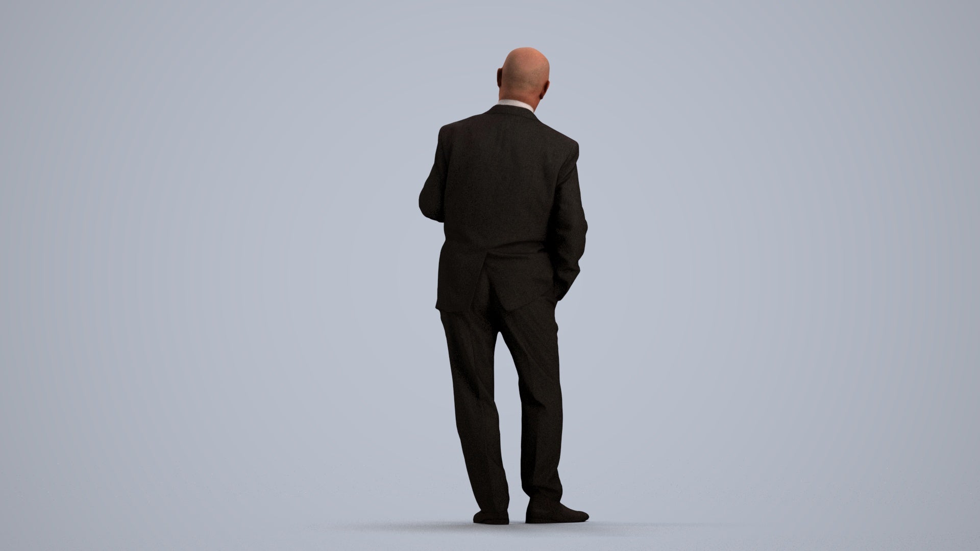 photogrammetry 3D senior man business mix, realistic human model archviz FBX, front view render