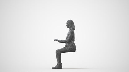 scanned 3D woman business, photogrammetry people for Enscape and V-Ray, square thumbnail