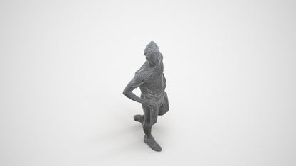realistic 3D people man sport, render-ready for V-Ray and Corona, FBX OBJ, wireframe three-quarter view