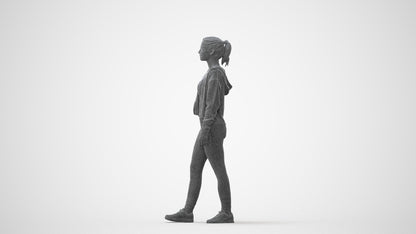 realistic 3D people woman sport, render-ready for V-Ray and Corona, FBX OBJ, square thumbnail