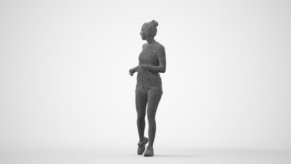 scanned 3D woman sport, photogrammetry people for Enscape and V-Ray, square thumbnail
