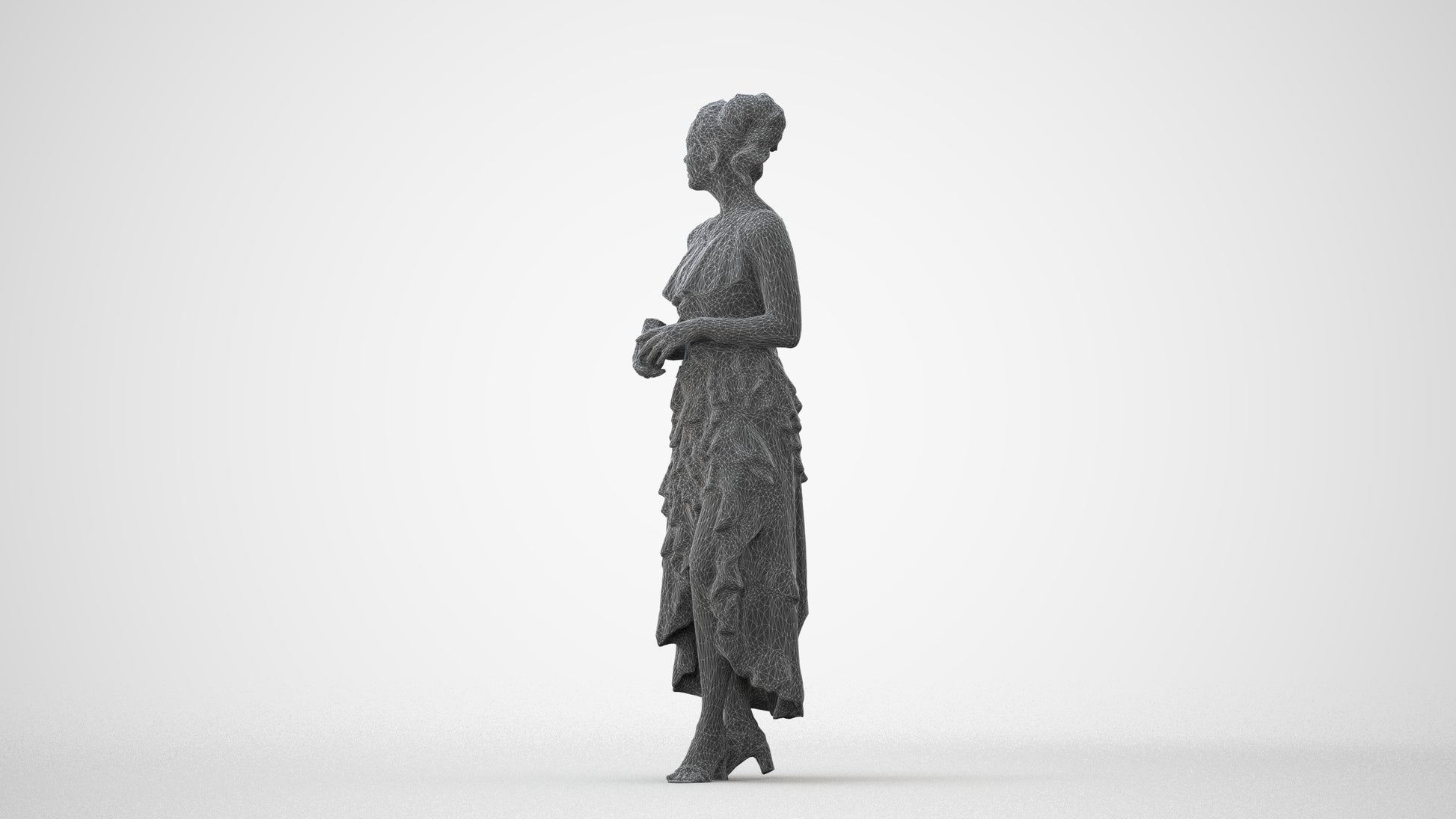 scanned 3D woman formal formalaffairs, photogrammetry people for Enscape and V-Ray, square thumbnail