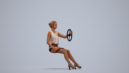 3D people model woman business mix, scanned human for 3ds Max rendering, standing pose render