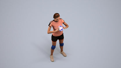realistic 3D people woman sport, render-ready for V-Ray and Corona, FBX OBJ, back view render