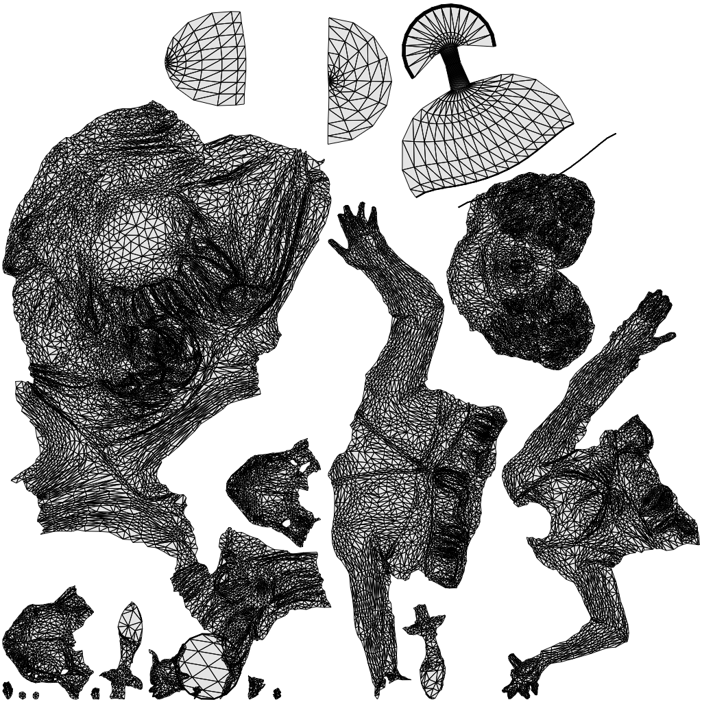 realistic 3D woman formal formalaffairs, scanned archviz people for Blender and 3ds Max, wireframe top-down view