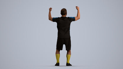 realistic 3D man sport, scanned archviz people for Blender and 3ds Max, front view render