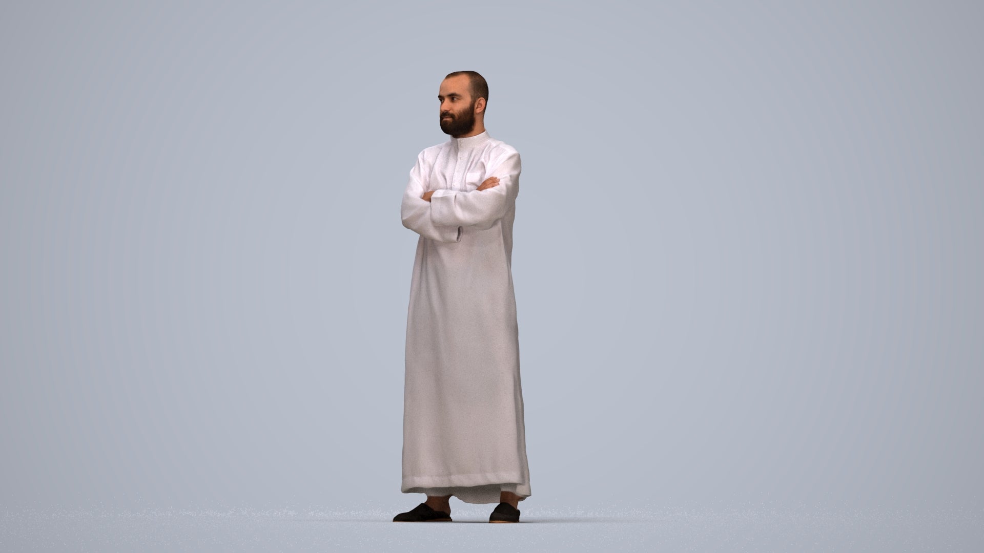 realistic 3D human man standing, archviz people FBX OBJ for Blender, top-down view render