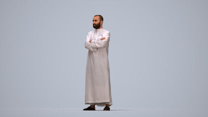 realistic 3D human man standing, archviz people FBX OBJ for Blender, top-down view render