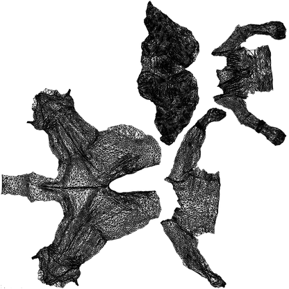 3D human model woman casual sitting, photogrammetry scanned person for archviz, wireframe top-down view