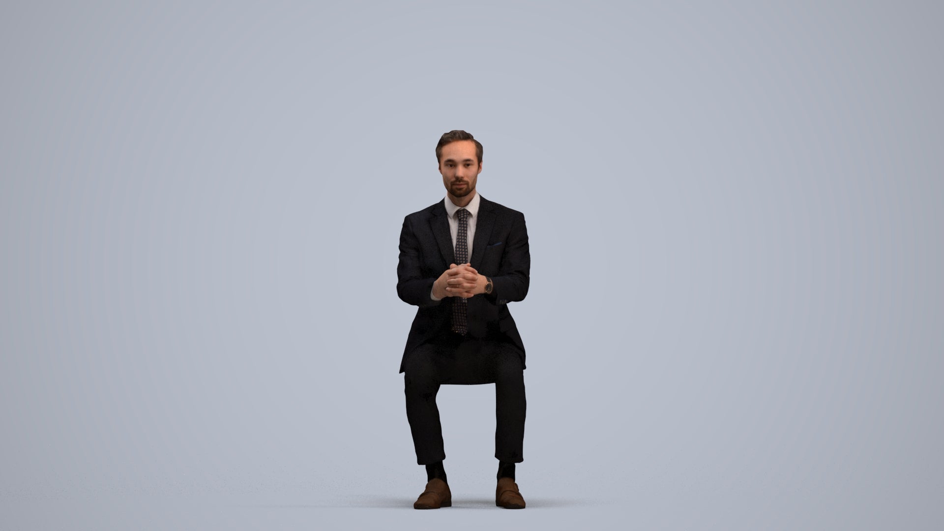photogrammetry 3D man formal business, realistic human model archviz FBX, standing pose render