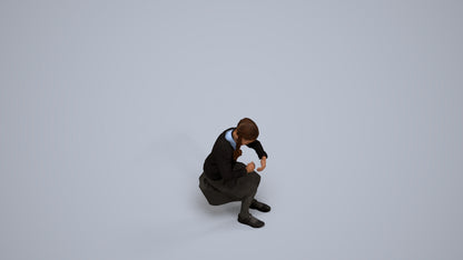 realistic 3D woman kids, scanned archviz people for Blender and 3ds Max, back view render