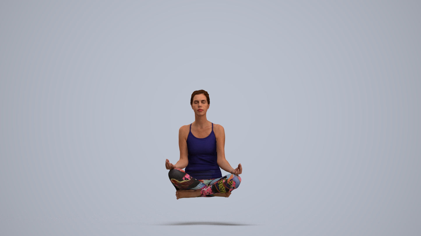 realistic 3D woman sport, scanned archviz people for Blender and 3ds Max, standing pose render