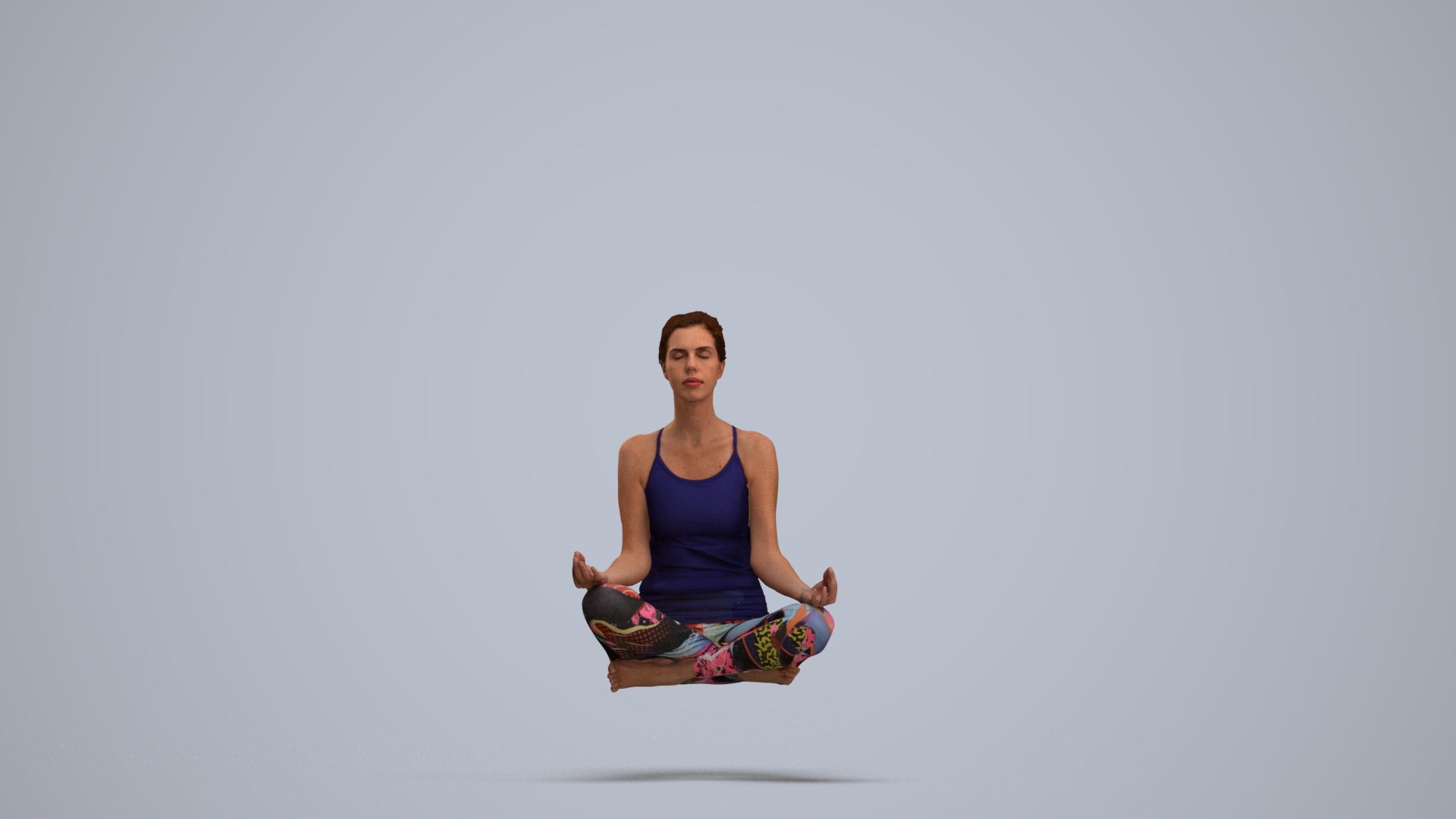 realistic 3D woman sport, scanned archviz people for Blender and 3ds Max, standing pose render