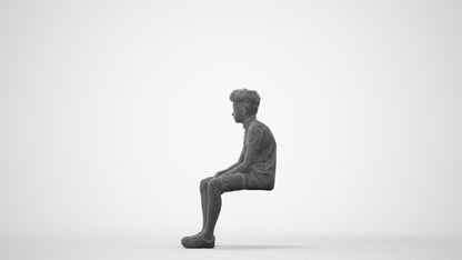 3D scanned boy kids casual, photorealistic archviz people for Enscape and SketchUp, square thumbnail