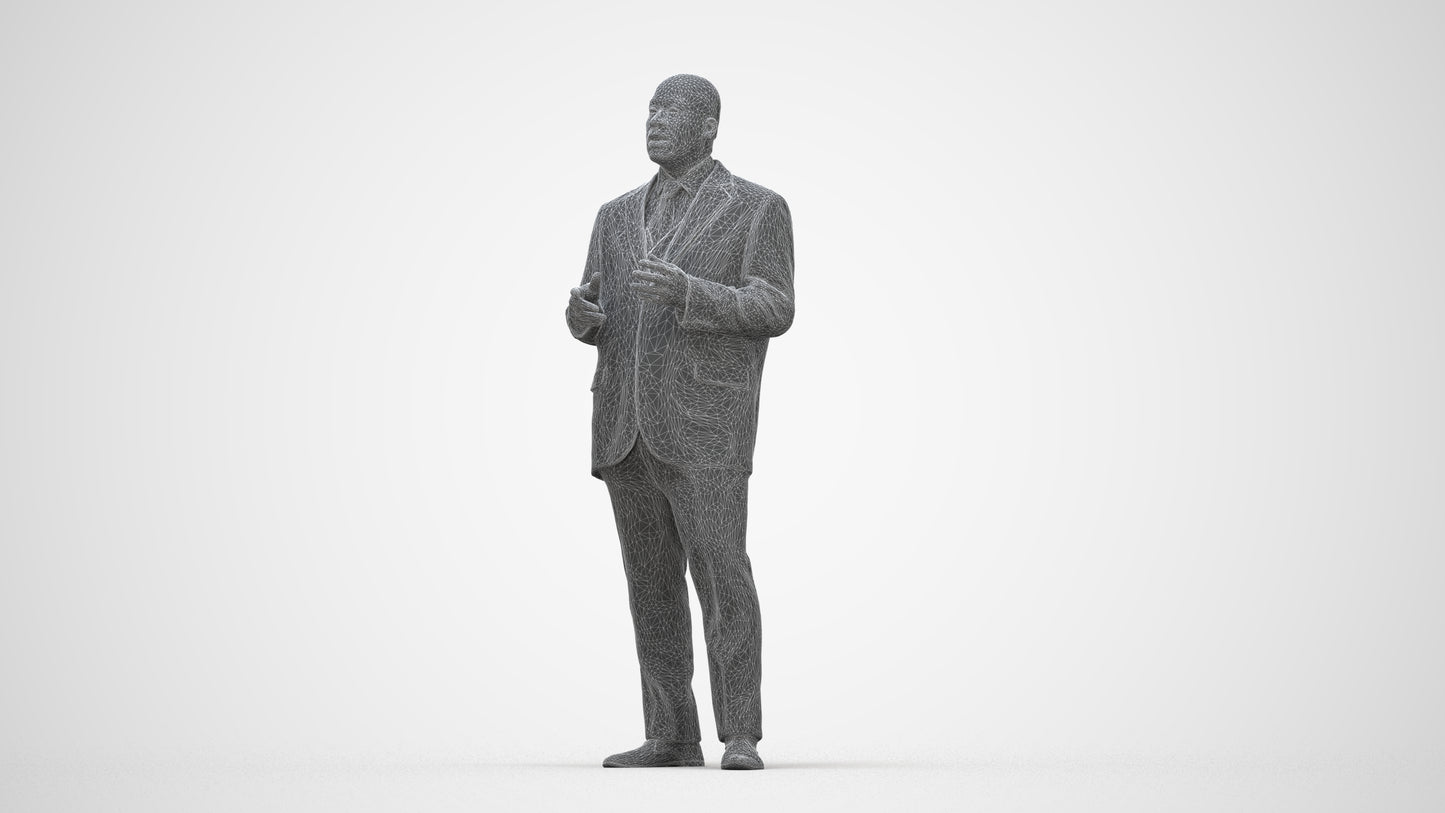 realistic 3D person business shopping, scanned archviz people for Blender and 3ds Max, wireframe back view