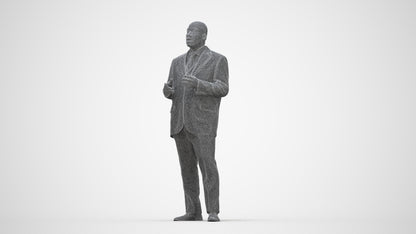realistic 3D person business shopping, scanned archviz people for Blender and 3ds Max, wireframe back view
