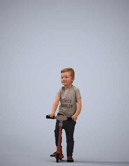 3D people model boy casual kids, scanned human for 3ds Max rendering