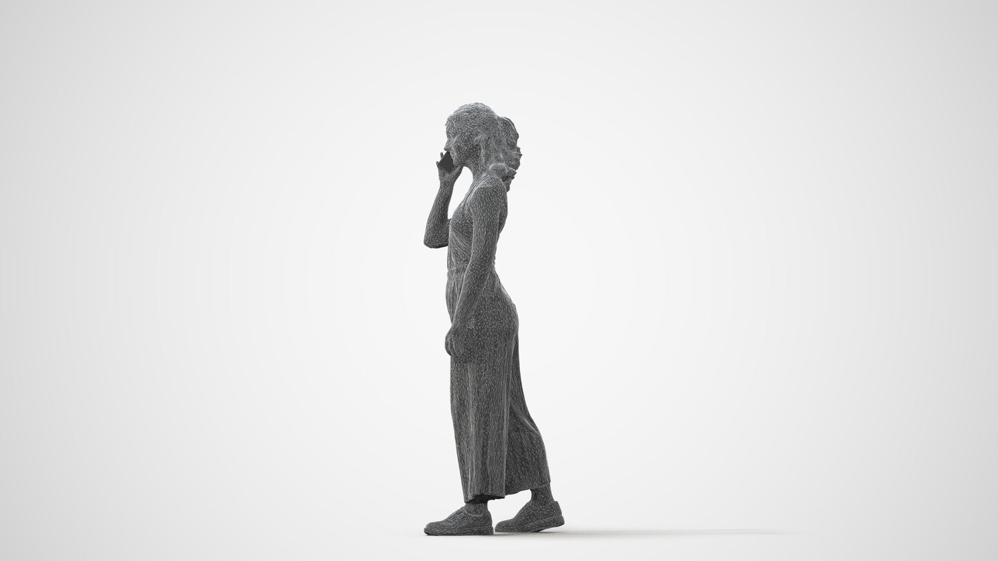 scanned 3D girl casual kids, photogrammetry people for Enscape and V-Ray, square thumbnail