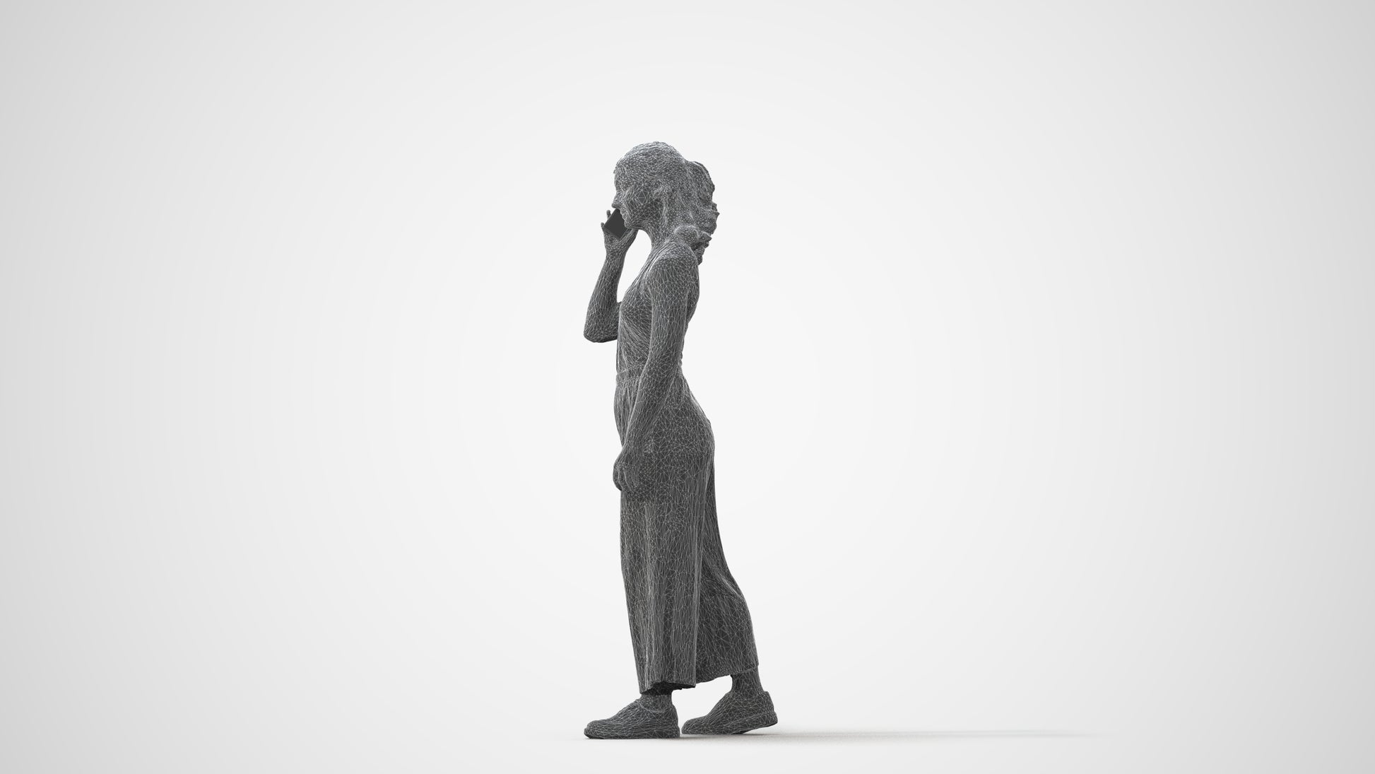 scanned 3D girl casual kids, photogrammetry people for Enscape and V-Ray, square thumbnail