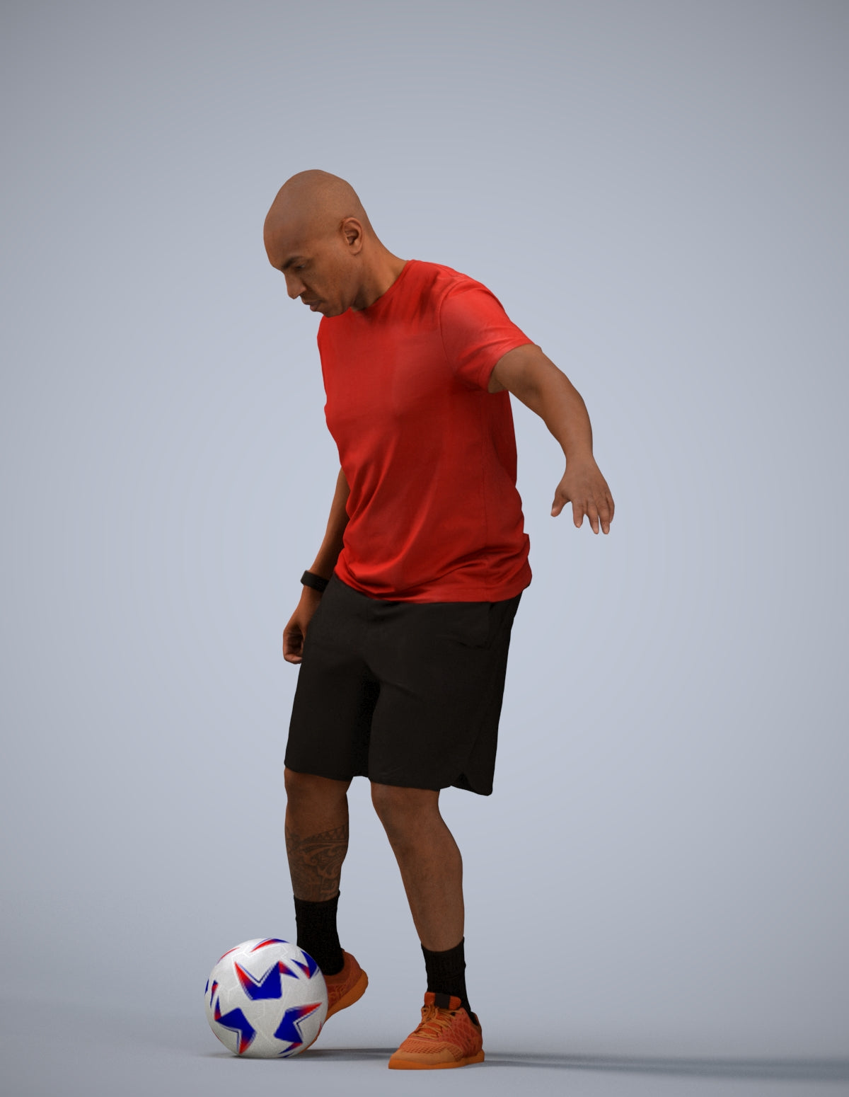 3D people model man sport, scanned human for 3ds Max rendering